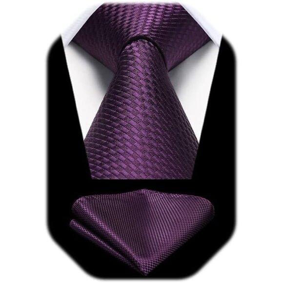 Men's Ties Striped Ties for Men Formal Tie and Pocket Square Set Necktie